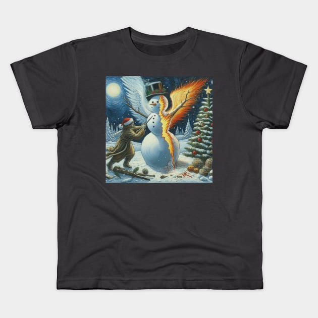 Christmas Night Kids T-Shirt by DAVT